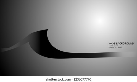 Vector abstract background with wave and line patterns. black white abstract wallpaper vector design