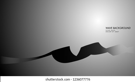 Vector abstract background with wave and line patterns. black white abstract wallpaper vector design
