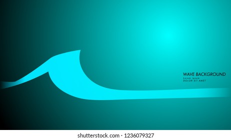 Vector abstract background with wave and line patterns. blue light abstract wallpaper vector design