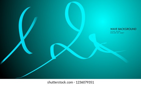 Vector abstract background with wave and line patterns. blue light abstract wallpaper vector design