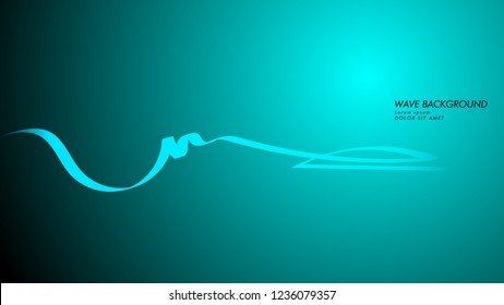 Vector abstract background with wave and line patterns. blue light abstract wallpaper vector design