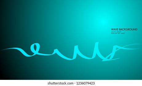 Vector abstract background with wave and line patterns. blue light abstract wallpaper vector design