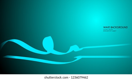Vector abstract background with wave and line patterns. blue light abstract wallpaper vector design