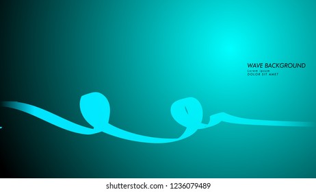 Vector abstract background with wave and line patterns. blue light abstract wallpaper vector design