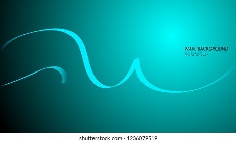 Vector abstract background with wave and line patterns. blue light abstract wallpaper vector design