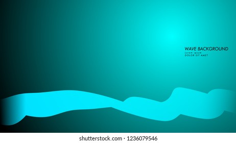 Vector abstract background with wave and line patterns. blue light abstract wallpaper vector design