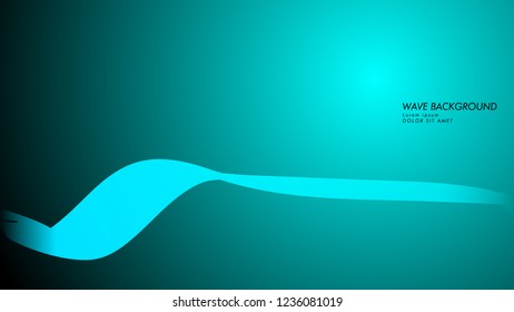 Vector abstract background with wave and line patterns. blue light abstract wallpaper vector design
