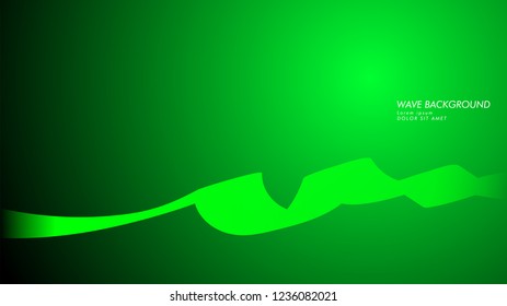Vector abstract background with wave and line patterns. green abstract wallpaper vector design