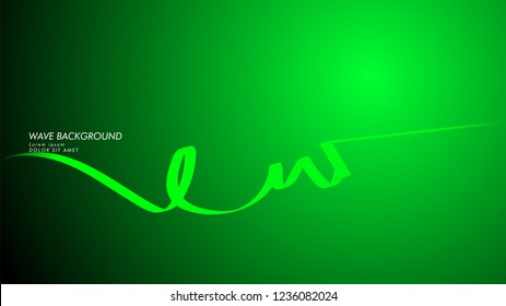 Vector abstract background with wave and line patterns. green abstract wallpaper vector design