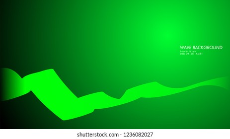 Vector abstract background with wave and line patterns. green abstract wallpaper vector design