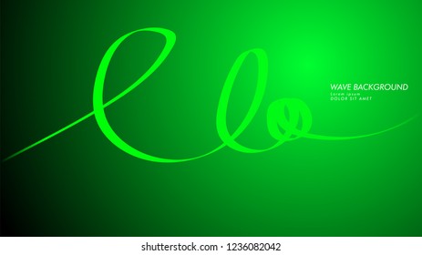 Vector abstract background with wave and line patterns. green abstract wallpaper vector design