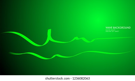 Vector abstract background with wave and line patterns. green abstract wallpaper vector design