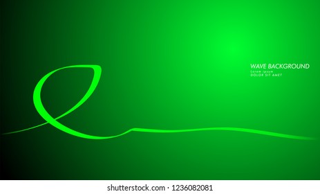 Vector abstract background with wave and line patterns. green abstract wallpaper vector design