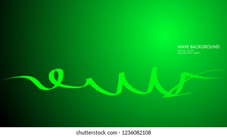 Vector abstract background with wave and line patterns. green abstract wallpaper vector design