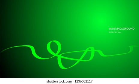 Vector abstract background with wave and line patterns. green abstract wallpaper vector design