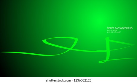 Vector abstract background with wave and line patterns. green abstract wallpaper vector design