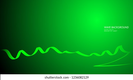Vector abstract background with wave and line patterns. green abstract wallpaper vector design
