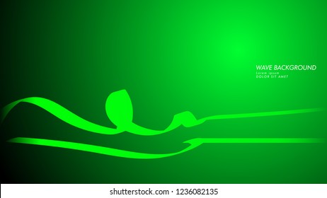 Vector abstract background with wave and line patterns. green abstract wallpaper vector design