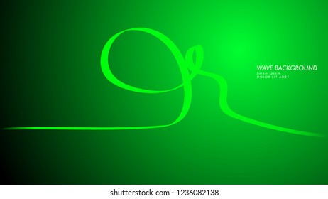 Vector abstract background with wave and line patterns. green abstract wallpaper vector design