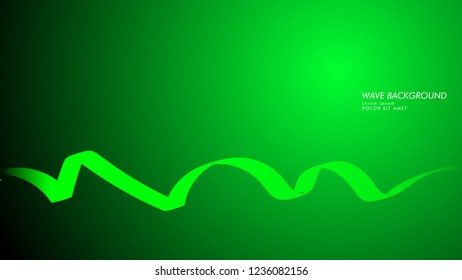 Vector abstract background with wave and line patterns. green abstract wallpaper vector design