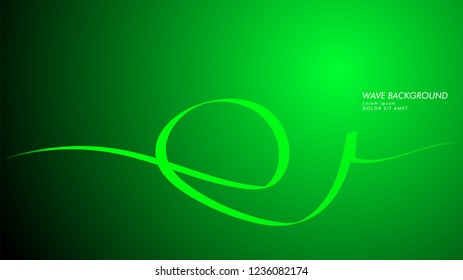 Vector abstract background with wave and line patterns. green abstract wallpaper vector design
