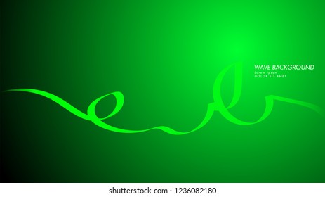 Vector abstract background with wave and line patterns. green abstract wallpaper vector design