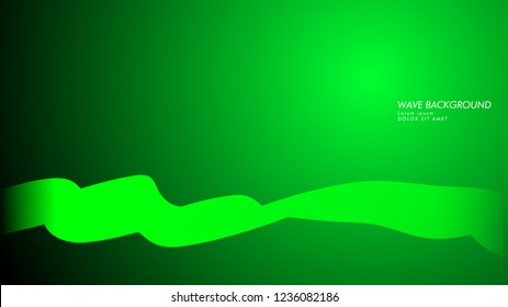 Vector abstract background with wave and line patterns. green abstract wallpaper vector design