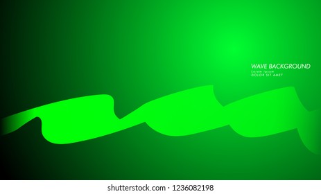 Vector abstract background with wave and line patterns. green abstract wallpaper vector design