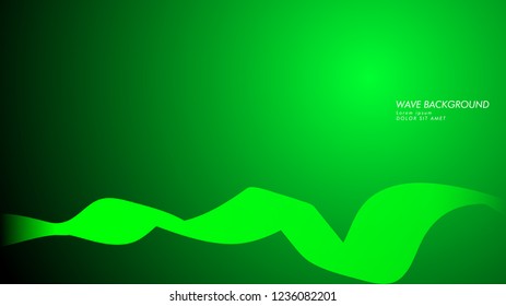 Vector abstract background with wave and line patterns. green abstract wallpaper vector design