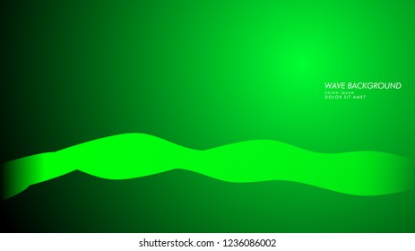Vector abstract background with wave and line patterns. green abstract wallpaper vector design