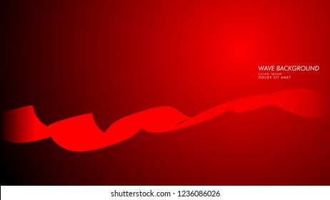Vector abstract background with wave and line patterns. red abstract wallpaper vector design