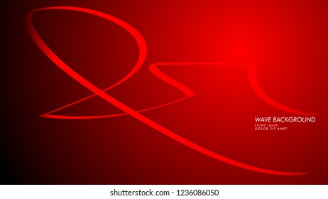 Vector abstract background with wave and line patterns. red abstract wallpaper vector design