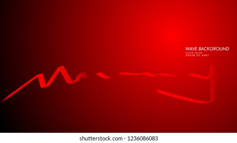 Vector abstract background with wave and line patterns. red abstract wallpaper vector design