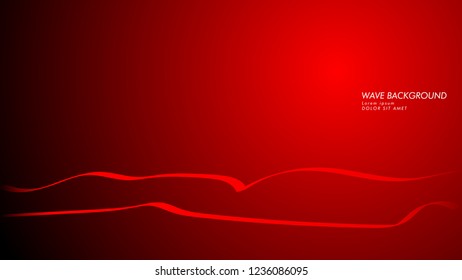 Vector abstract background with wave and line patterns. red abstract wallpaper vector design