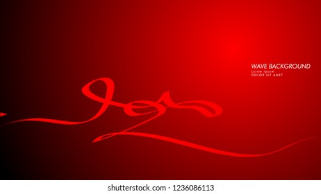 Vector abstract background with wave and line patterns. red abstract wallpaper vector design