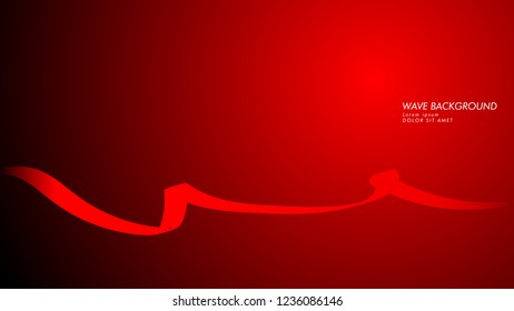 Vector abstract background with wave and line patterns. red abstract wallpaper vector design