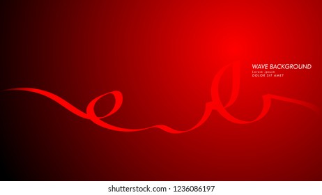 Vector abstract background with wave and line patterns. red abstract wallpaper vector design