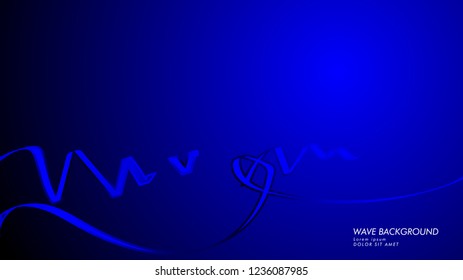 Vector abstract background with wave and line patterns. blue abstract wallpaper vector design
