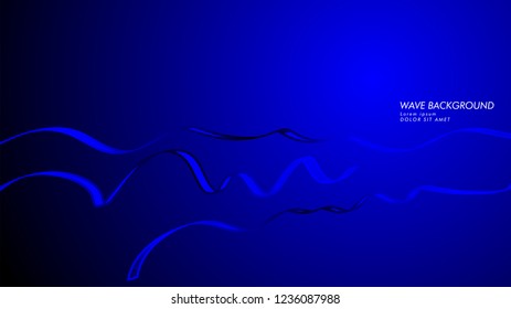 Vector abstract background with wave and line patterns. blue abstract wallpaper vector design