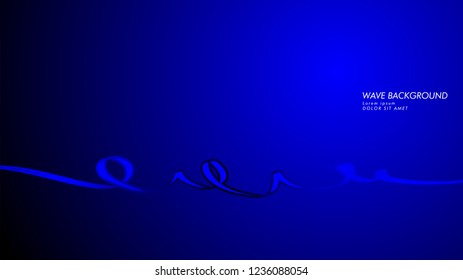 Vector abstract background with wave and line patterns. blue abstract wallpaper vector design