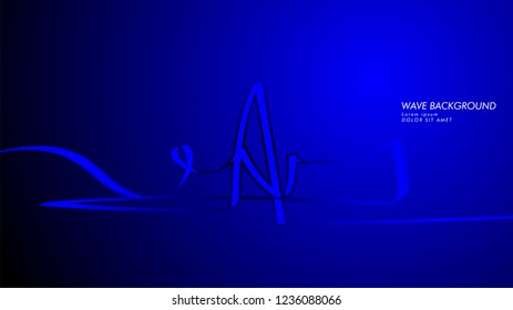 Vector abstract background with wave and line patterns. blue abstract wallpaper vector design