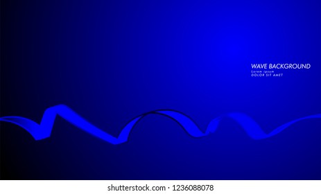 Vector abstract background with wave and line patterns. blue abstract wallpaper vector design