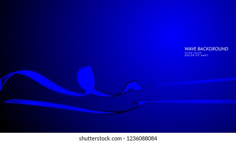 Vector abstract background with wave and line patterns. blue abstract wallpaper vector design