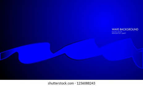 Vector abstract background with wave and line patterns. blue abstract wallpaper vector design