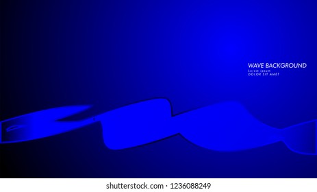 Vector abstract background with wave and line patterns. blue abstract wallpaper vector design