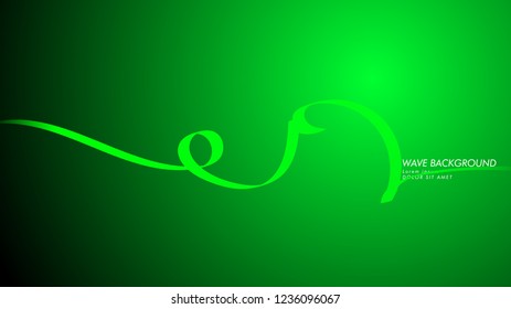 Vector abstract background with wave and line patterns. green abstract wallpaper vector design