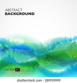 Vector abstract background with waves. Presentation template.