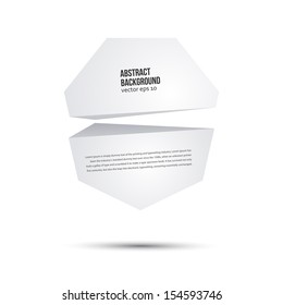 Vector abstract background. white 3d and geometric