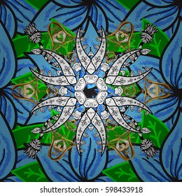 Vector abstract background with white repeating elements. Seamless oriental classic white pattern.