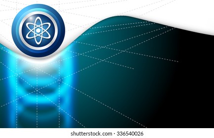 Vector abstract background with white science symbol
